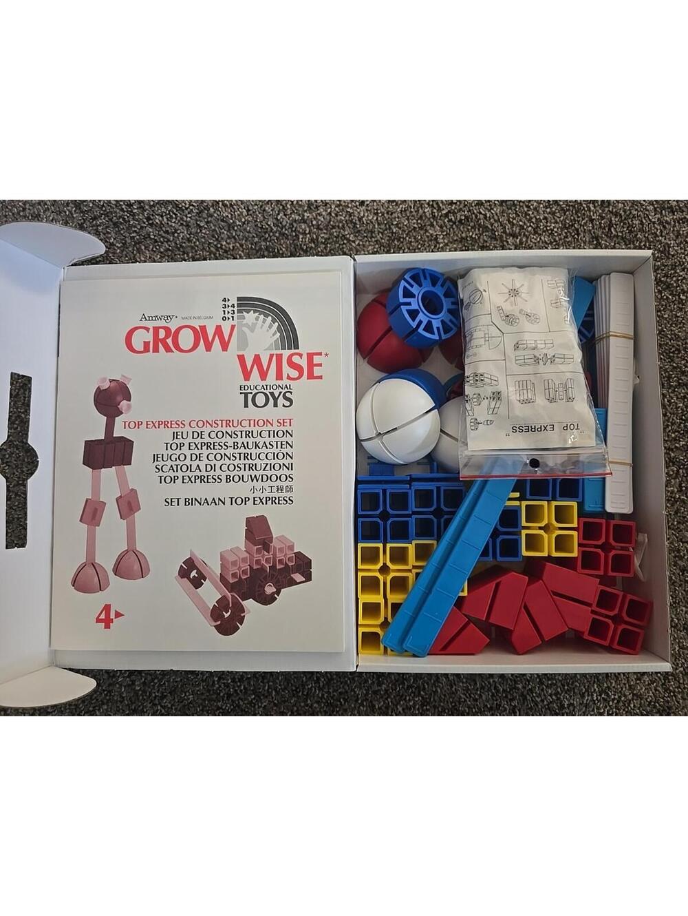 Amway Grow Wise Educational Toys Top Express Construction Set Childrens 1980's
